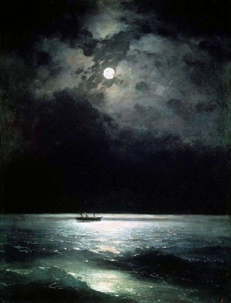 Opis obrazu Iwana Aiwazowskiego Morze Czarne nocą