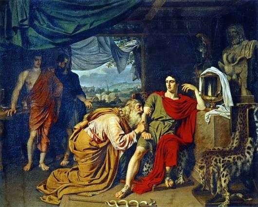 Opis obrazu Aleksandra Iwanowa Priam, proszący Achillesa o ciało Hektora