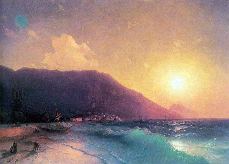 Opis obrazu Iwana Aiwazowskiego Widok na morze