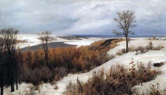 Opis obrazu Wasilija Dmitrievicha Polenova Wczesny śnieg