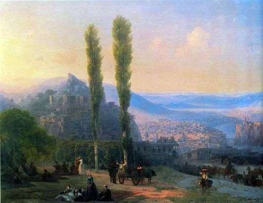 Opis obrazu Iwana Aiwazowskiego Widok Tyflisu
