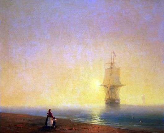 Opis obrazu Iwana Aiwazowskiego Poranek na morzu