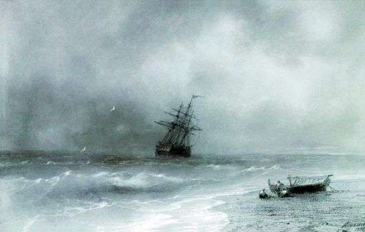Opis obrazu Ivana Aivazovskyego Stormy Sea