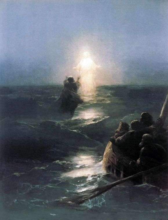 Opis obrazu Iwana Aiwazowskiego Chodzenie po wodzie