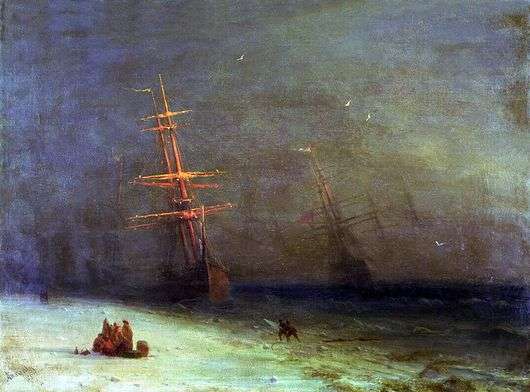 Opis obrazu Iwana Aiwazowskiego Burza na Morzu Północnym