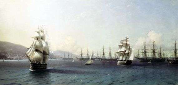 Opis obrazu Iwana Aiwazowskiego Flota Czarnomorska w Teodozji