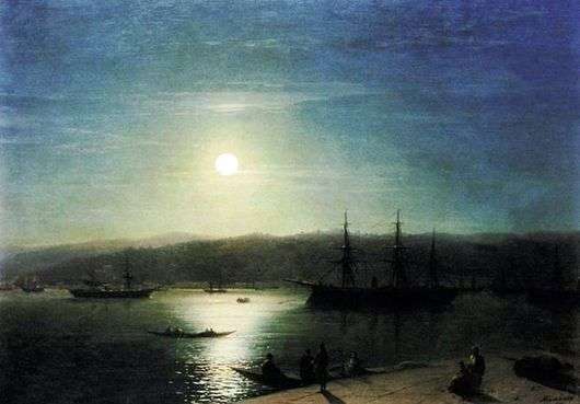 Opis obrazu Iwana Aiwazowskiego Bosfor w księżycową noc