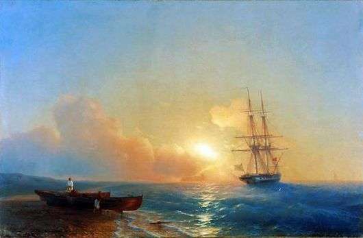 Opis obrazu Iwana Aiwazowskiego Rybacy nad brzegiem morza
