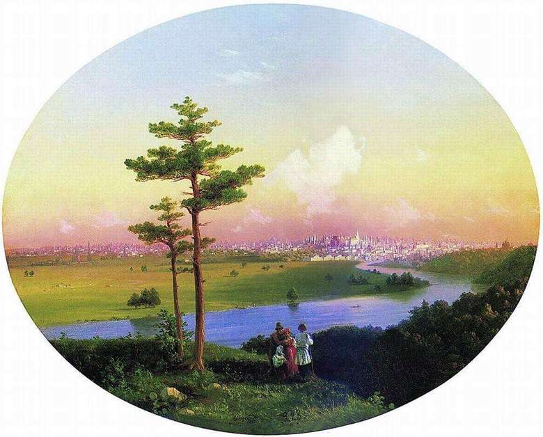 Opis obrazu Iwana Aiwazowskiego Widok Moskwy ze Wzgórz Wróbli