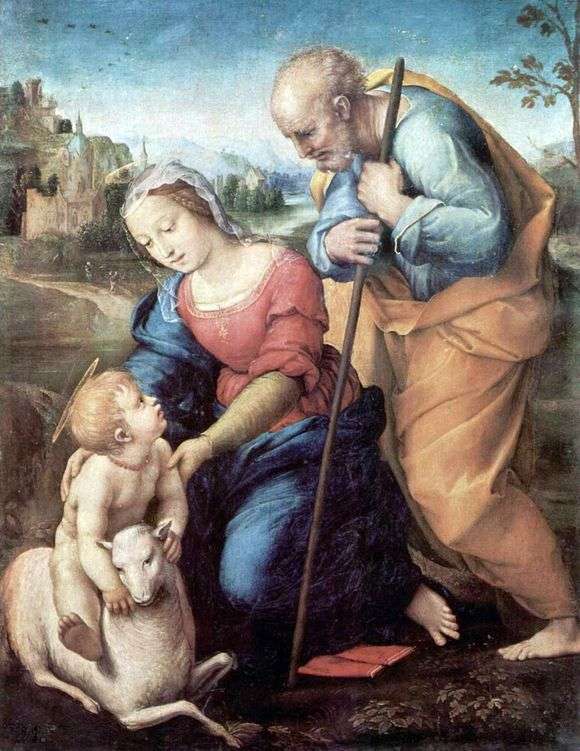 Opis obrazu Raphaela Santiego Święta Rodzina
