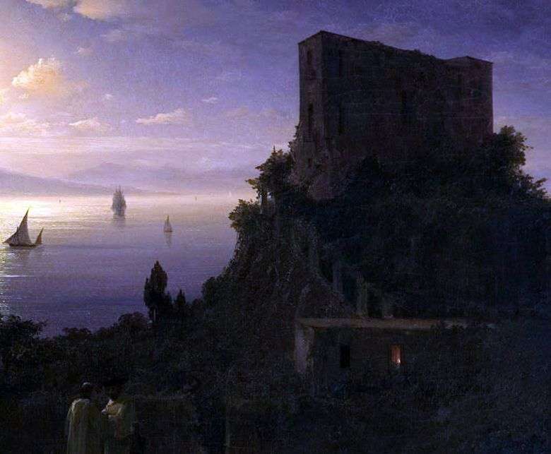 Opis obrazu Iwana Aiwazowskiego Zatoka Neapolitańska w księżycową noc