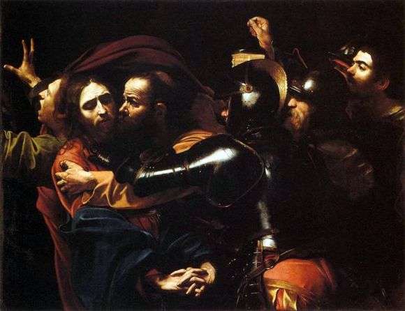 Opis obrazu Caravaggia Pocałunek Judasza