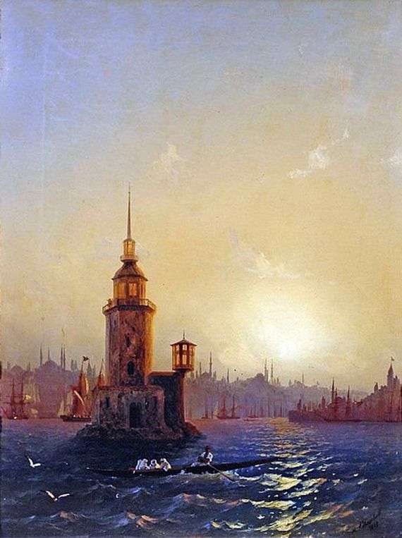 Opis obrazu Iwana Aiwazowskiego Widok wieży Leandrova