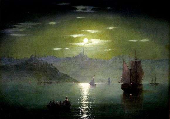 Opis obrazu Iwana Aiwazowskiego Ścieżka księżyca