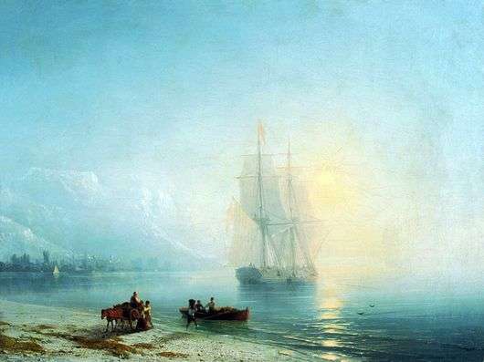 Opis obrazu Iwana Aiwazowskiego Spokojne morze