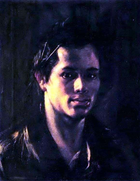Opis obrazu Oresta Kiprenskyego Autoportret ze szczoteczkami za uchem