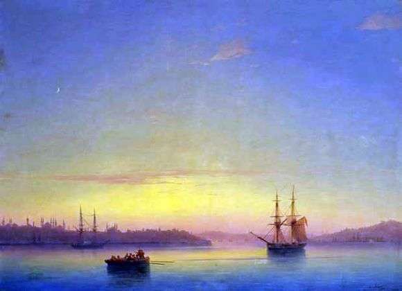 Opis obrazu Iwana Aiwazowskiego Konstantynopol o świcie