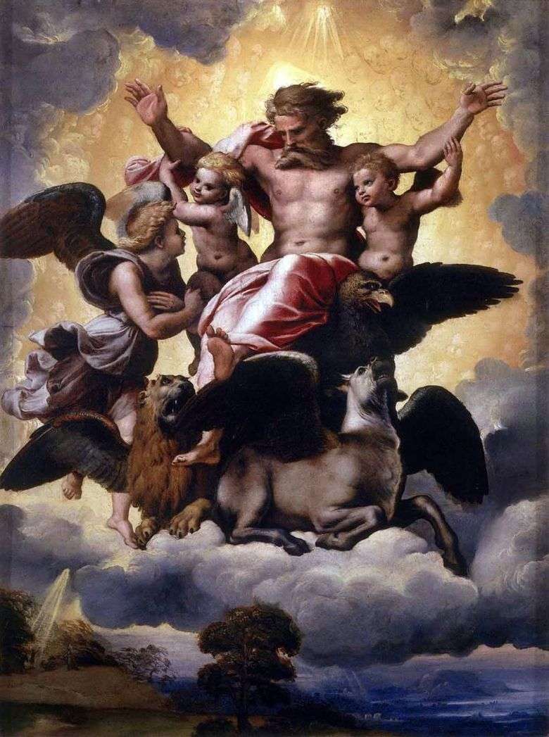 Opis obrazu Raphaela Santiego Wizja Ezechiela