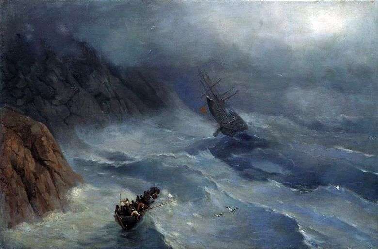 Opis obrazu Iwana Aiwazowskiego Wściekłe morze