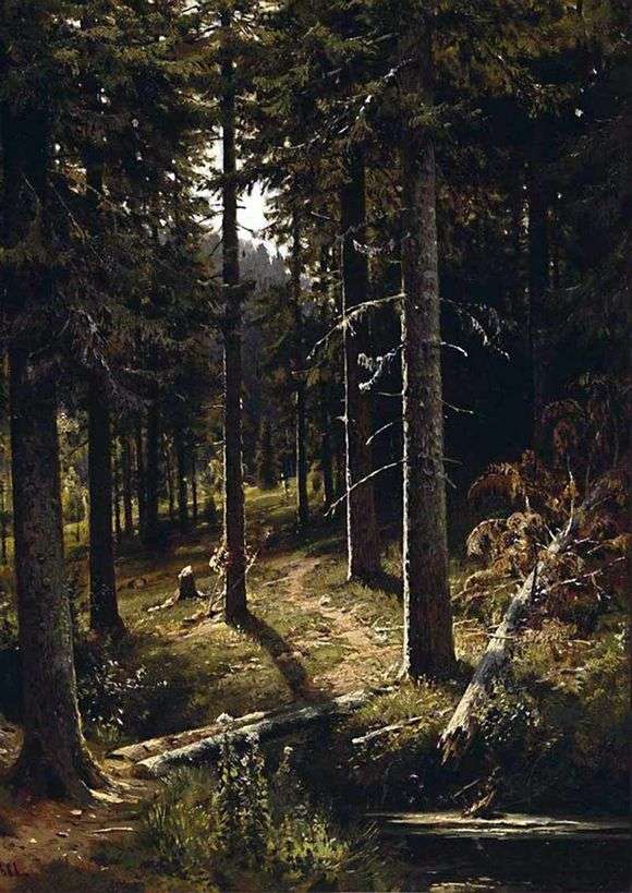 Opis obrazu Iwana Szyszkina Pejzaż leśny