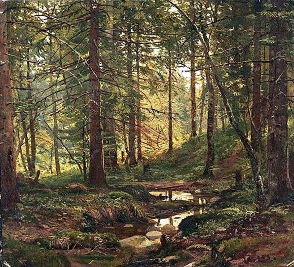 Opis obrazu Iwana Szyszkina Strumień w lesie