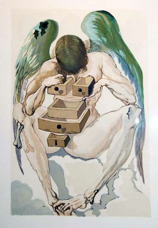 Opis obrazu Salvadora Dali Upadły anioł