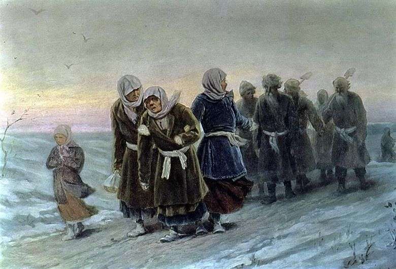 Opis obrazu Wasilija Perowa Powrót chłopów z pogrzebu zimą