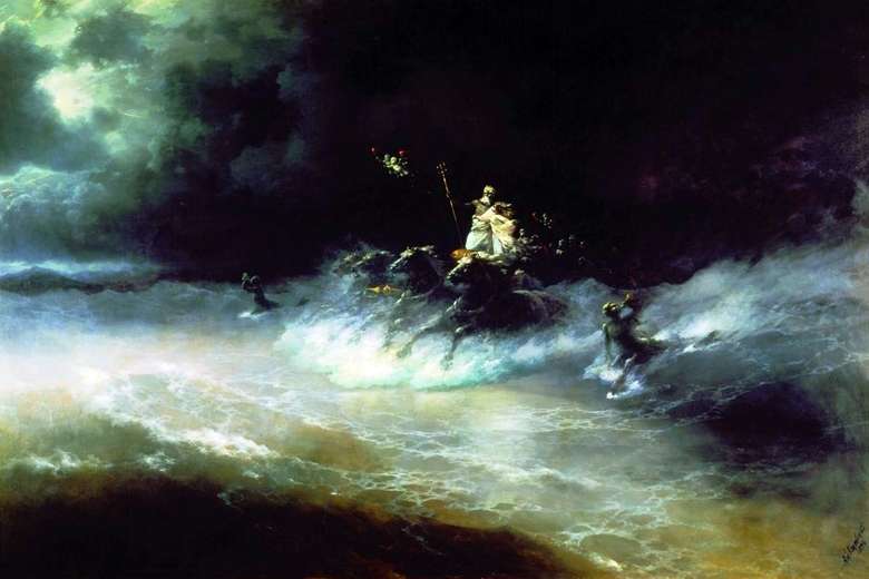 Opis obrazu Iwana Aiwazowskiego Podróż morska Posejdona