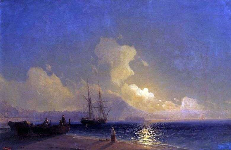 Opis obrazu Iwana Aiwazowskiego Noc na morzu
