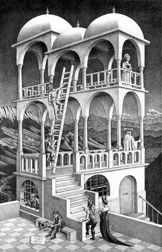 Opis obrazu Mauritsa Eschera Belvedere