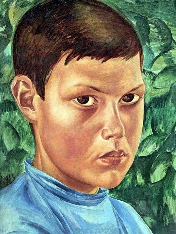 Opis obrazu Kuzmy Petrov Vodkin Portret chłopca
