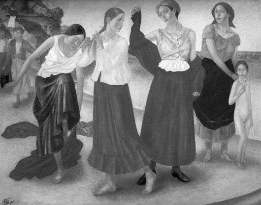 Opis obrazu Kuzmy Petrov Vodkin Dziewczyny nad Wołgą