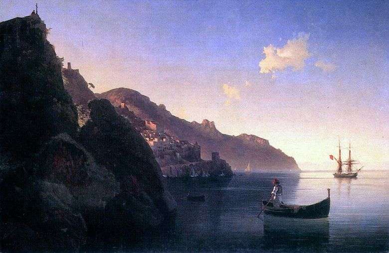 Opis obrazu Iwana Aiwazowskiego Wybrzeże w Amalfi