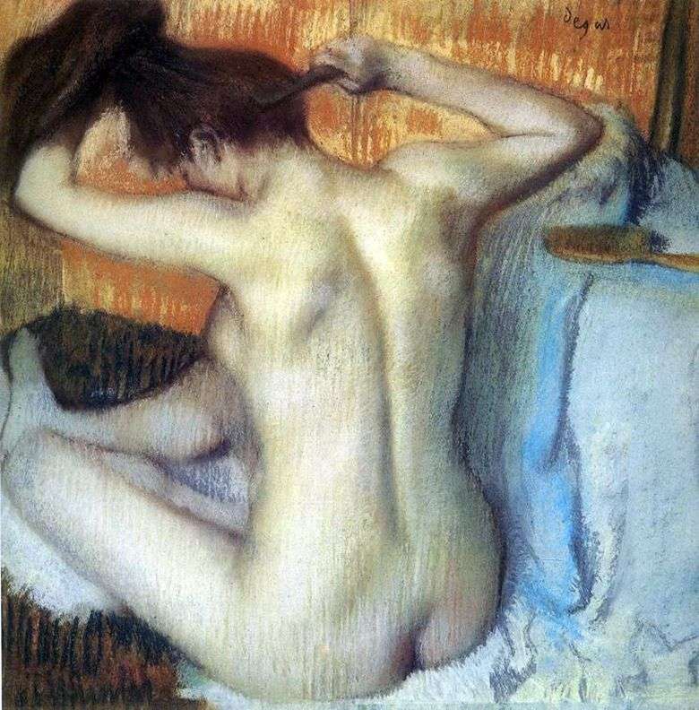 Opis obrazu Edgara Degasa Kobieta czesząca włosy (Za toaletą)