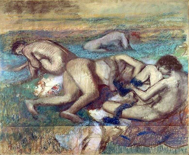 Opis obrazu Edgara Degasa Kąpiący się