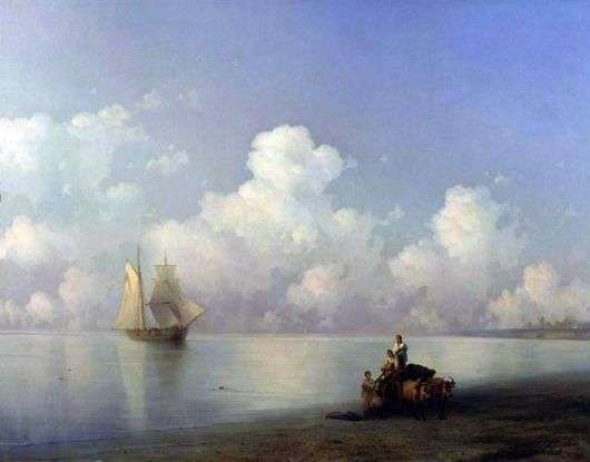 Opis obrazu Iwana Aiwazowskiego Wieczór na morzu