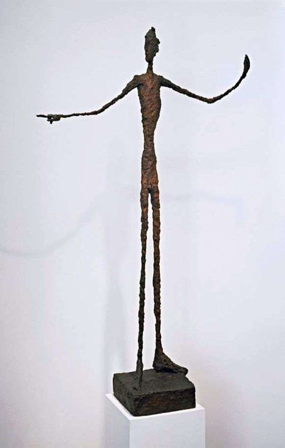 Opis rzeźby Alberto Giacomettiego Wskazujący człowiek