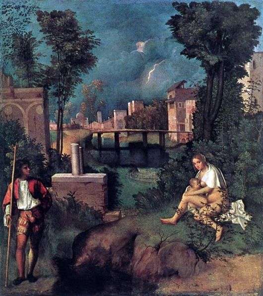 Opis obrazu Giorgione Burza z piorunami (Burza)