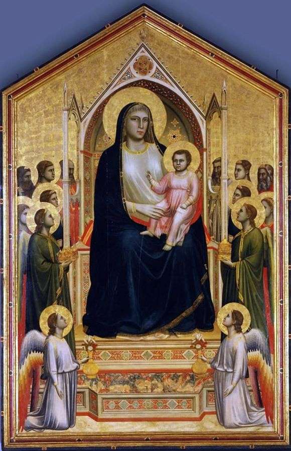 Opis obrazu Giotta Madonna z Dzieciątkiem z dwoma aniołami