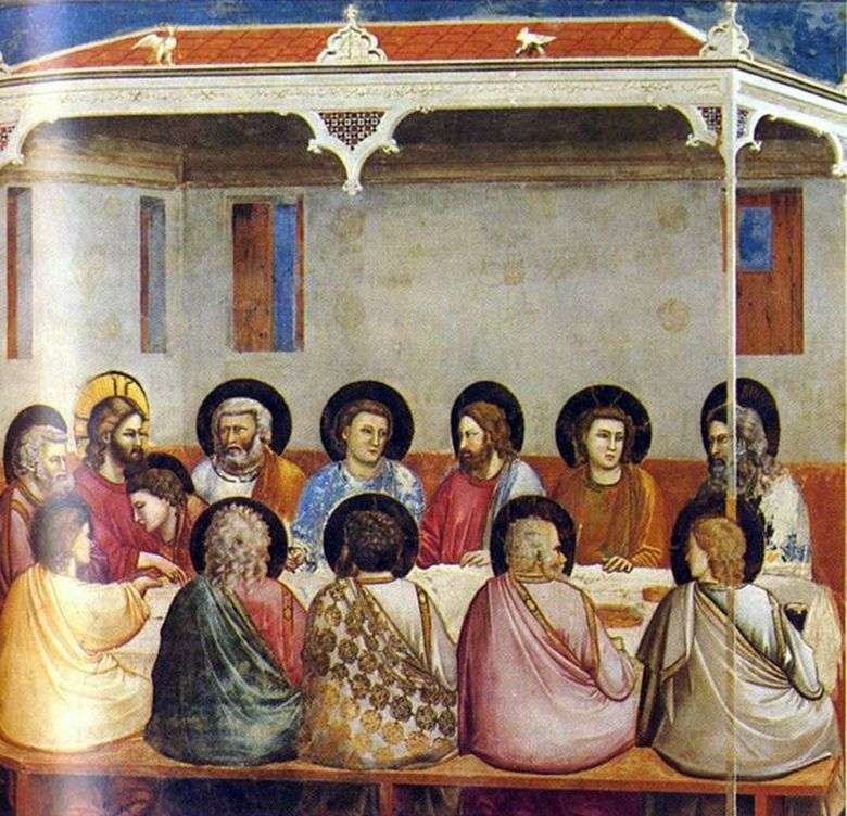 Opis obrazu Giotto Di Bondone Ostatnia wieczerza (1304 1305)