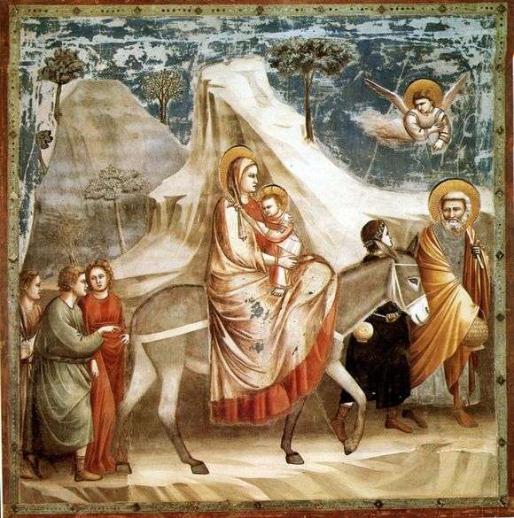 Opis obrazu Giotto di Bondone Ucieczka do Egiptu