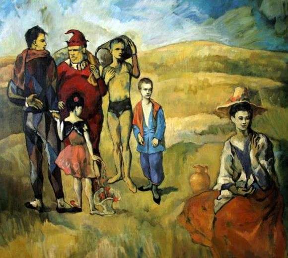 Opis obrazu Pabla Picassa Rodzina komików