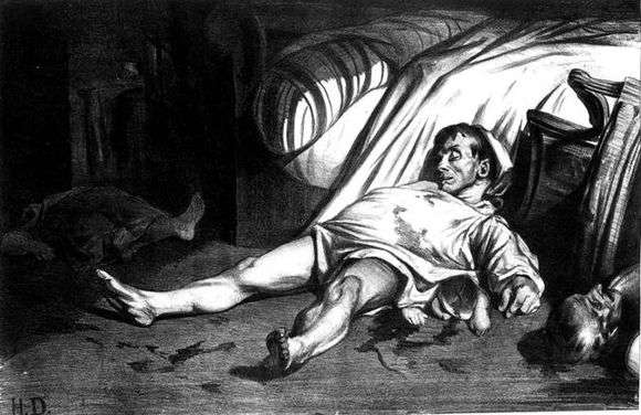Opis obrazu Honore Daumiera Rue Transnonen