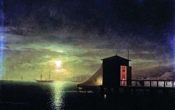 Opis obrazu Iwana Aiwazowskiego Księżycowa noc. Kąpiel w Teodozji 
