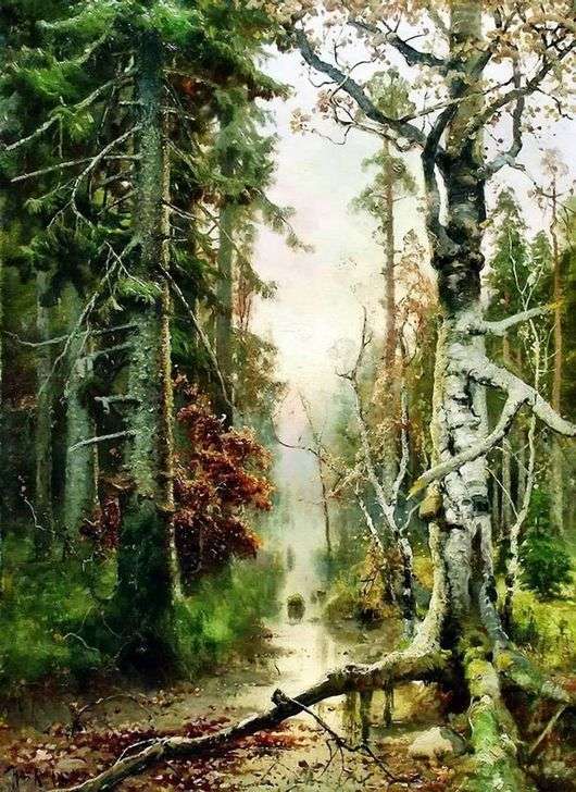 Opis obrazu Juliusa Clovera Jesień w lesie