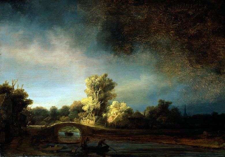 Opis obrazu Rembrandta Harmenszoon van Rijna Krajobraz z kamiennym mostem