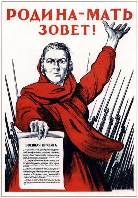 Opis radzieckiego plakatu Ojczyzna wzywa!