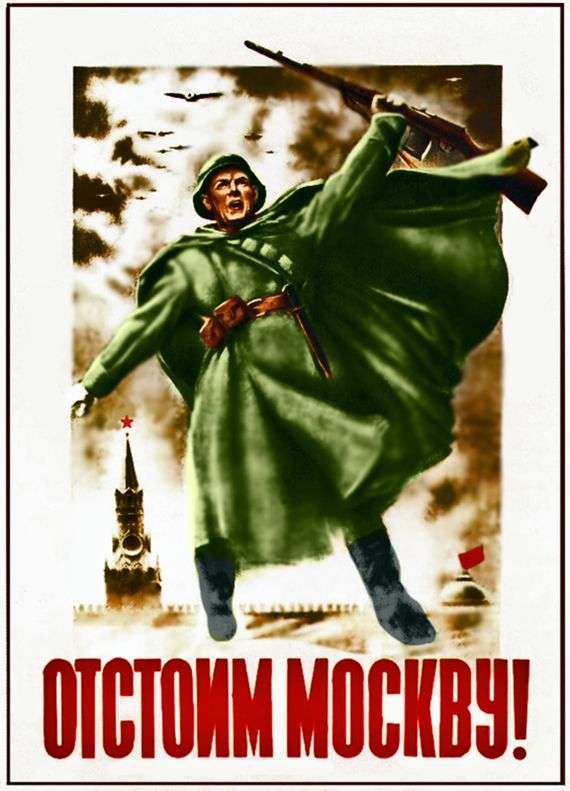 Opis radzieckiego plakatu Broń Moskwy!