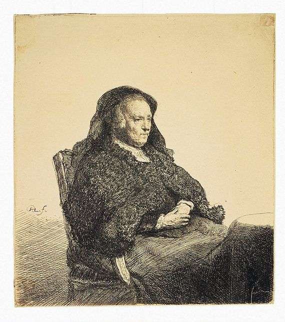 Opis obrazu Rembrandta Harmenszoona Van Rijna Portret matki Rembrandta siedzącej przy stole