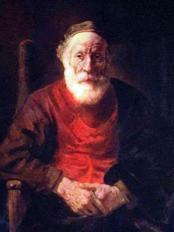 Opis obrazu Rembrandta Harmenszoon van Rijna Portret starca w czerwieni